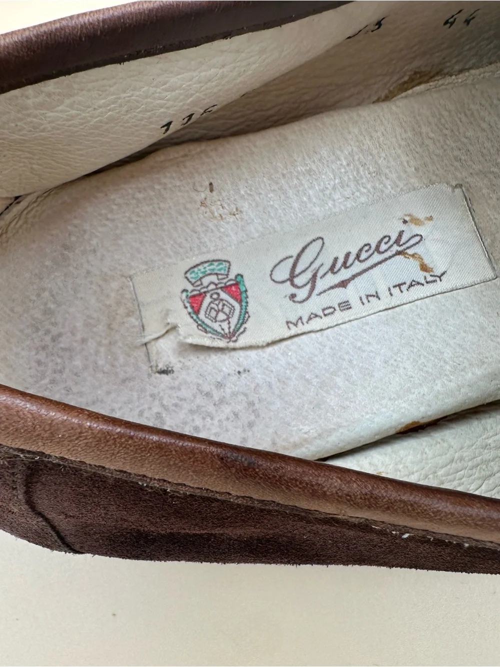 Vintage 1970s/80s Gucci Brown Suede Classic Horsebit Loafers